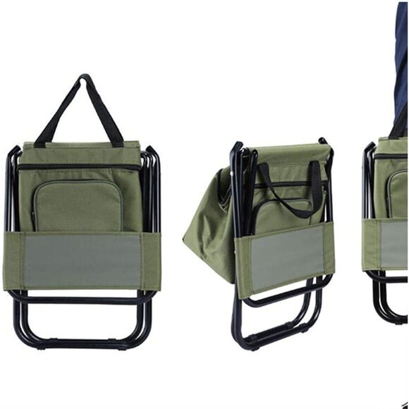 Foldable Chair Outside Portable Chair Storage Cooling Bag Folding Camping Chair - Picture 3 of 9